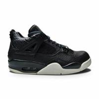 Mens Nike Air Jordan 4 Retro Premium - 819139 010 - Black Black Sail
