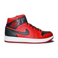 Mens Nike Air Jordan 1 Mid - 554724 660 - Gym Red Black White