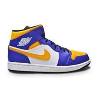 Mens Nike Air Jordan 1 Mid "Lakers" - DQ8426 517 - Dark Concord Taxi White Black