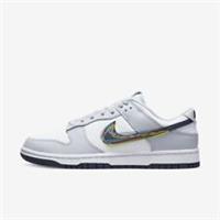 Nike Dunk Low White Blackened Blue Volt DV6482 100