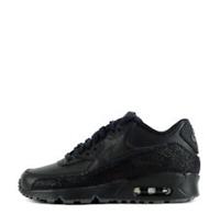 Nike Junior Air Max 90 SE Leather Trainers in Black & Dark Grey