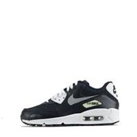 Nike Junior Air Max 90 Premium Mesh Trainers in Black & Silver