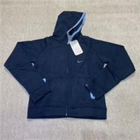 Nike Hoodie Sweatshirt Blue Full Zip Jumper Vintage Retro Y2K 00s Swoosh