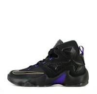 Nike Junior Lebron XIII Trainers Shoes Sneakers Lace up- Black & Gold