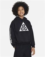 Nike ACG Icon Fleece Big Kids' Pullover Hoodie Age 10-11 (Medium) Black/Photon
