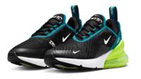 Unisex Kids Nike Air Max 270 GS Trainers 943345 026 Black/Green Size UK 5_5.5