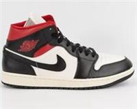 Nike Air Jordan 1 Mid Womans Trainers Black/Gym Red-Sail Size 3.5 New In Box