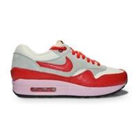 Womens Air Max 1 VNTG - 555284 103 - Sail Hyper Red Strt Gry Icd Crmn
