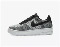 Nike Air Force 1 Flyknit 2.0 GS UK 1 EUR 33 CM 20.5 Black White BV0063 001 New