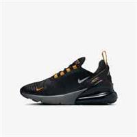 Nike Air Max 270 GS Unisex Trainers HF0027 001 Black/Grey/Gold Size UK 5_6(7Y)