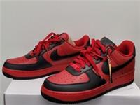 Nike Air Force 1 UK 8 EUR 43 University Red Black DZ3637 901