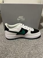 Nike Air Force 1 GS White/Stadium Green-Black - Size UK 5