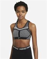 Women's Nike FE/NOM Flyknit High-Support Non-Padded Sports Bra Sz S Black Grey - S Regular