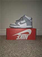 NIKE DUNK HIGH NEXT NATURE TRAINERS* GREY / WHITE * FD9773 001 * UK 3.5