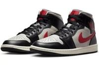 Nike Air Jordan 1 Mid Black/College Grey/Sail/Gym Red Wmns UK 8.5 New In Box