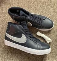Nike Zoom Blazer Mid UK 7.5 New Casual Trainers Sport Blue Wolf Grey