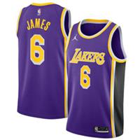 Los Angeles Lakers Jersey Kid's NBA Jordan Statement - James 6 - New - 18-20 Years Regular