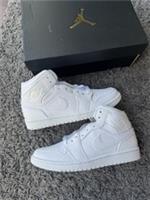 Nike Air Jordan 1 Triple White | Size UK6.5 US7.5 EU40.5 | AJ1 Plain Summer