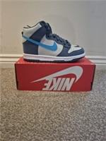 NIKE DUNK HIGH GS GRADE SCHOOL * LIGHT BONE / BLUE LIGHTNING * DB2179 006 *...
