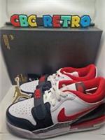 Genuine - NIKE Jordan Legacy Trainers Red 312 Low UK Youth SIZE 5.5 - Brand New