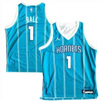 Charlotte Hornets Kid's Jersey NBA Jordan Icon - Ball 1 - New - 14-16 Years Regular