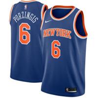 New York Knicks Jersey Kid's Nike NBA Icon Top - Porzingis 6 - New - 18-20 Years Regular