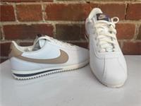 Big Kid's Nike Cortez White / Tan UK 4.5