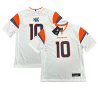 Denver Broncos NFL Jersey (Size 14-16Y) Kid's Nike Road Top - Nix 10 - New - 14-16 Years Loose