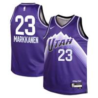 Utah Jazz Kid's Jersey (Size 8y) NBA Nike City 23/24 Jersey - Markkanen 23 - New - 8 Years Regular