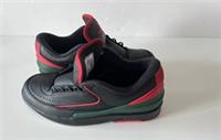Nike YOUTH Boys Air Jordan 2 Retro Low Black Fire Red Shoes size UK 6 FJ6869-006