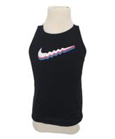 Girl's Nike Swim Tankini Size S Black Mix Dots Crossback Stretch Pullover New F1 - S Regular