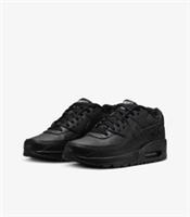 Nike Air Max 90 Leather LTR Triple Black (GS) CD6864 001 Size UK 3_4