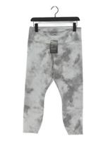 Nike Women's Leggings L Grey Polyester with Elastane Cropped New with tags