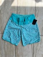 Nike ACG Womens Board Shorts Size 8/36 Aqua White All Over Print Mesh Lined - 8 Regular