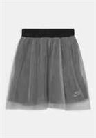 NIKE ICON CLASH Tulle Layered Black Fleece Skirt Stretch BNWT Girls Size Small