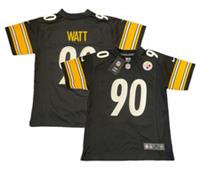 Pittsburgh Steelers NFL Jersey (Size 14-16Y) Kid's Nike Home Top - Watt 90 - New - 14-16 Years Loose