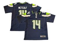 Seattle Seahawks NFL Jersey (Size 4Y) Infants Nike Home Top - Metcalf 14 - New - 4 Years Loose