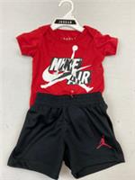 Nike Air Jordan Baby Tick Vest Body Suit Shorts Set Size 3-6 Months New
