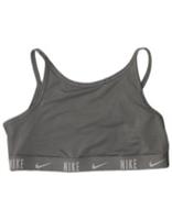 NIKE Girls Dri Fit Sport Bra Graphic Vest Top 13-14 Years XL Grey Sports W311 - 13-14 Years Regular