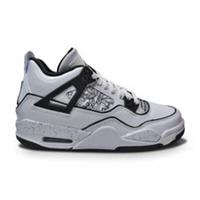 Juniors Nike Air Jordan 4 Retro SE (GS) - DC4101 100 - White Black Volt