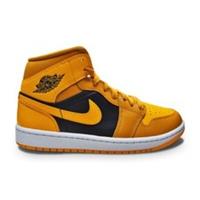 Womens Nike Air Jordan 1 Mid - BQ6472 700 - Chutney Taxi Black White