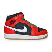 Mens Nike Air Jordan 1 Mid SE - DQ8417 006 - Black Fire Red White Malachite