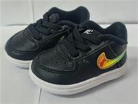 BABY NIKE AIR FORCE 1 CRIB BLACK GOLD TRAINER CW1576-002