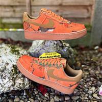 Nike Air Force 1 '07 LV8 'REALTREE CAMO ORANGE BLAZE' AO2441 800 UK7 US8 EUR41