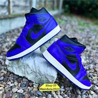 Wmns Nike Air Jordan 1 Mid Dark Concord Purple Black BQ6472-051 UK9.5 EUR44.5