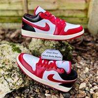 Wmns Nike Air Jordan 1 Low Reverse Black Toe DC0774 160 UK8.5 UK9 UK9.5 AJ1 Gym