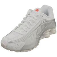 Nike Shox R4 Womens Fashion Trainers in White Silver - 5 UK