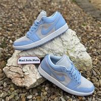 Wmns Nike Air Jordan 1 Low Football Grey Aluminum DC0774-050 UK9 EU44 US11.5 AJ1