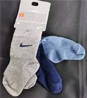 3 Pack Nike Socks New Old Stock Age 0 - 6 Months Grey Blue Vintage Retro