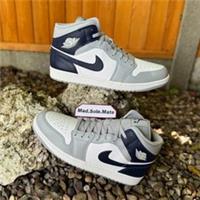 Nike Air Jordan 1 Mid 'Wolf Grey Midnight Navy' DQ8426-104 UK12 US13 EUR47.5 AJ1